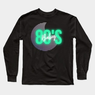 80s baby circle-logo Long Sleeve T-Shirt